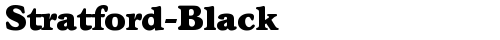 Stratford-Black Regular truetype font