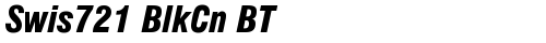 Swis721 BlkCn BT Bold Italic Truetype-Schriftart kostenlos