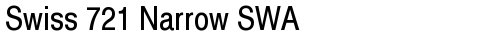 Swiss 721 Narrow SWA Roman font TrueType