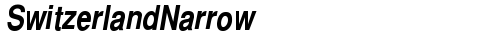 SwitzerlandNarrow Bold Italic Truetype-Schriftart kostenlos