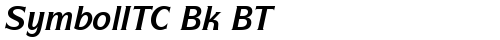 SymbolITC Bk BT Bold Italic font TrueType