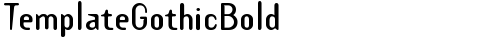 TemplateGothicBold Bold font TrueType gratuito