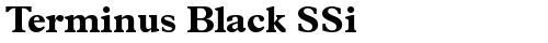 Terminus Black SSi Bold TrueType-Schriftart