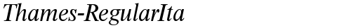 Thames-RegularIta Regular free truetype font