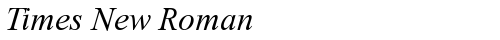 Times New Roman Italic fonte truetype