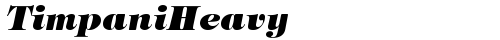TimpaniHeavy Italic font TrueType