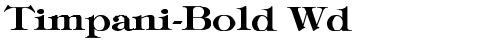 Timpani-Bold Wd Regular free truetype font