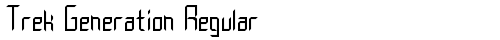 Trek Generation Regular Regular font TrueType