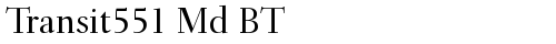 Transit551 Md BT Medium truetype font