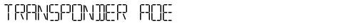 Transponder AOE Regular truetype шрифт