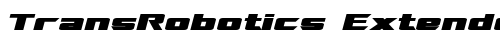 TransRobotics Extended Bold Italic truetype шрифт