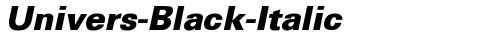 Univers-Black-Italic Regular truetype шрифт бесплатно
