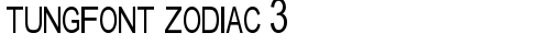 tungfont zodiac 3 Regular truetype font