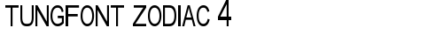 tungfont zodiac 4 Regular truetype font