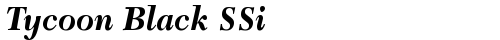 Tycoon Black SSi Bold Italic truetype font