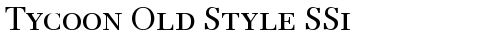 Tycoon Old Style SSi Small Caps truetype шрифт бесплатно