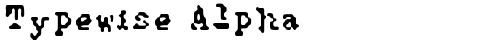 Typewise Alpha Normal font TrueType