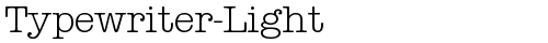 Typewriter-Light Regular truetype font