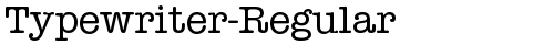 Typewriter-Regular Regular free truetype font