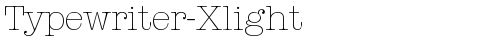 Typewriter-Xlight Regular truetype font