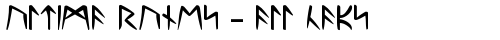 Ultima Runes -- ALL CAPS Regular truetype шрифт бесплатно