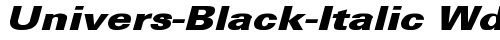 Univers-Black-Italic Wd Regular free truetype font