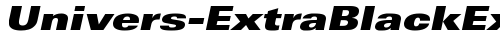 Univers-ExtraBlackExtObl Regular free truetype font