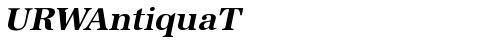 URWAntiquaT Bold Oblique TrueType-Schriftart