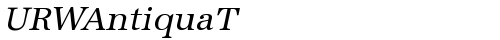 URWAntiquaT Oblique truetype шрифт