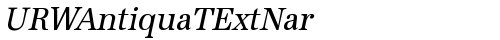 URWAntiquaTExtNar Oblique truetype шрифт