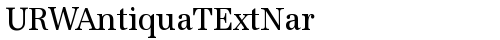 URWAntiquaTExtNar Regular truetype font