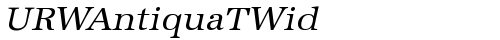 URWAntiquaTWid Oblique truetype font