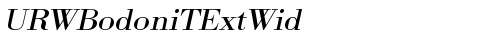 URWBodoniTExtWid Oblique TrueType-Schriftart