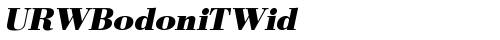 URWBodoniTWid Bold Oblique truetype шрифт
