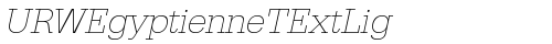 URWEgyptienneTExtLig Oblique truetype font