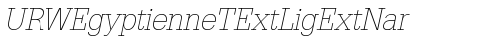 URWEgyptienneTExtLigExtNar Oblique truetype font