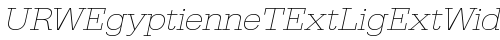 URWEgyptienneTExtLigExtWid Oblique truetype font