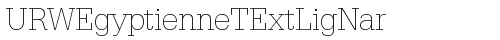 URWEgyptienneTExtLigNar Regular truetype font