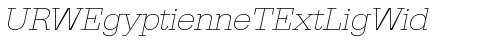 URWEgyptienneTExtLigWid Oblique truetype font
