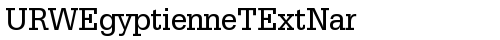 URWEgyptienneTExtNar Regular truetype font