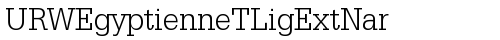 URWEgyptienneTLigExtNar Regular truetype font