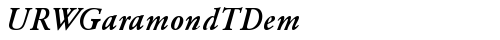 URWGaramondTDem Italic TrueType-Schriftart