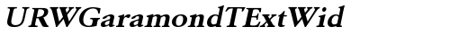 URWGaramondTExtWid Bold Oblique truetype шрифт