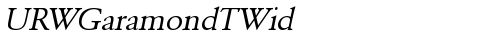 URWGaramondTWid Oblique truetype шрифт бесплатно