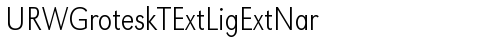 URWGroteskTExtLigExtNar Regular truetype font