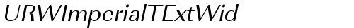 URWImperialTExtWid Oblique truetype шрифт бесплатно