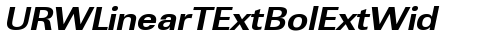 URWLinearTExtBolExtWid Oblique truetype шрифт