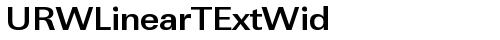 URWLinearTExtWid Bold truetype шрифт