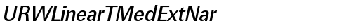 URWLinearTMedExtNar Oblique truetype шрифт