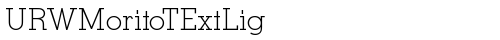 URWMoritoTExtLig Regular font TrueType